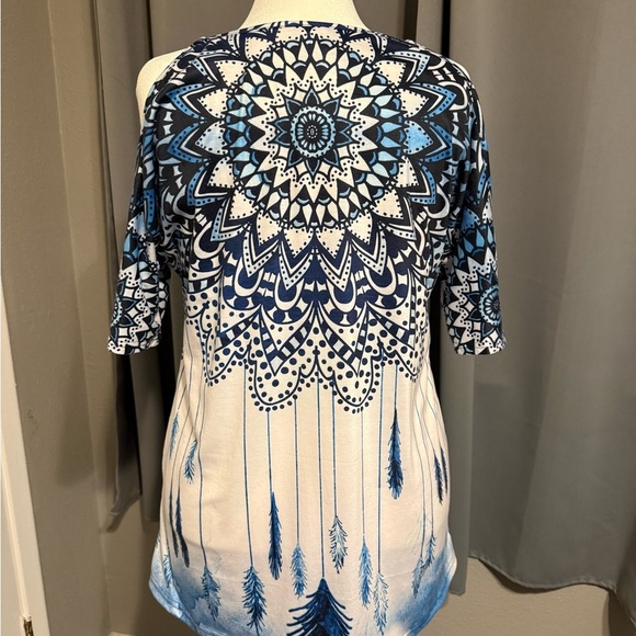 CHICYEA Women's Cold Shoulder Tunic Top 3XL - Picture 3 of 5